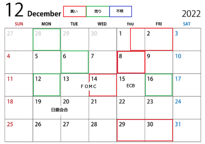 １２月カレンダー