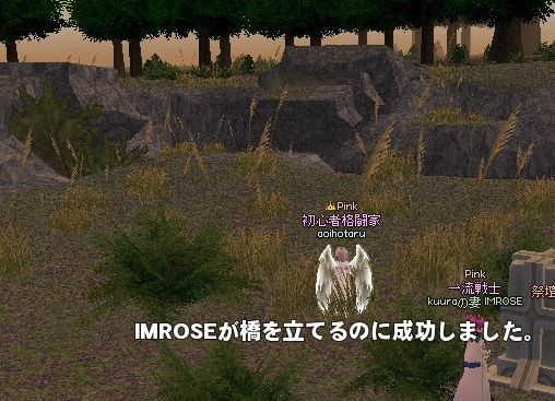 あすぴんに続きろっちにも橋をかけてもらった