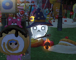 ハロウィンゴーストサポパペ装着