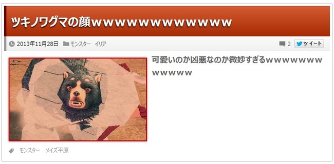 3位 ツキノワグマの顔
