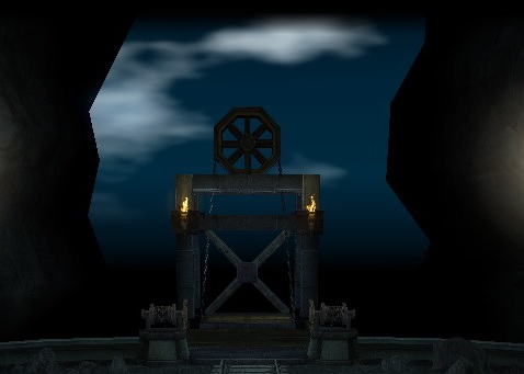 空が見えるヒルウェン鉱山