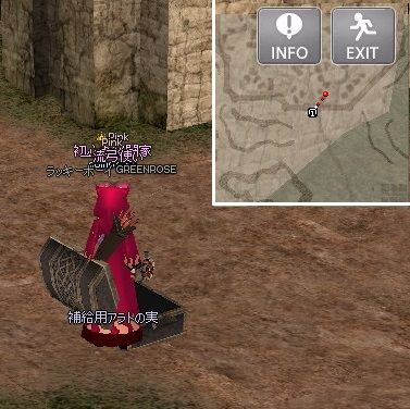 入場直後の位置に補給用アラトの実がある