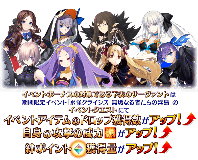 Fgo 画像あり 水怪クライシス 無垢なる者たちの浮島 の特攻サーヴァントが激熱 あの人クル ヽ ﾟwﾟ ﾉ