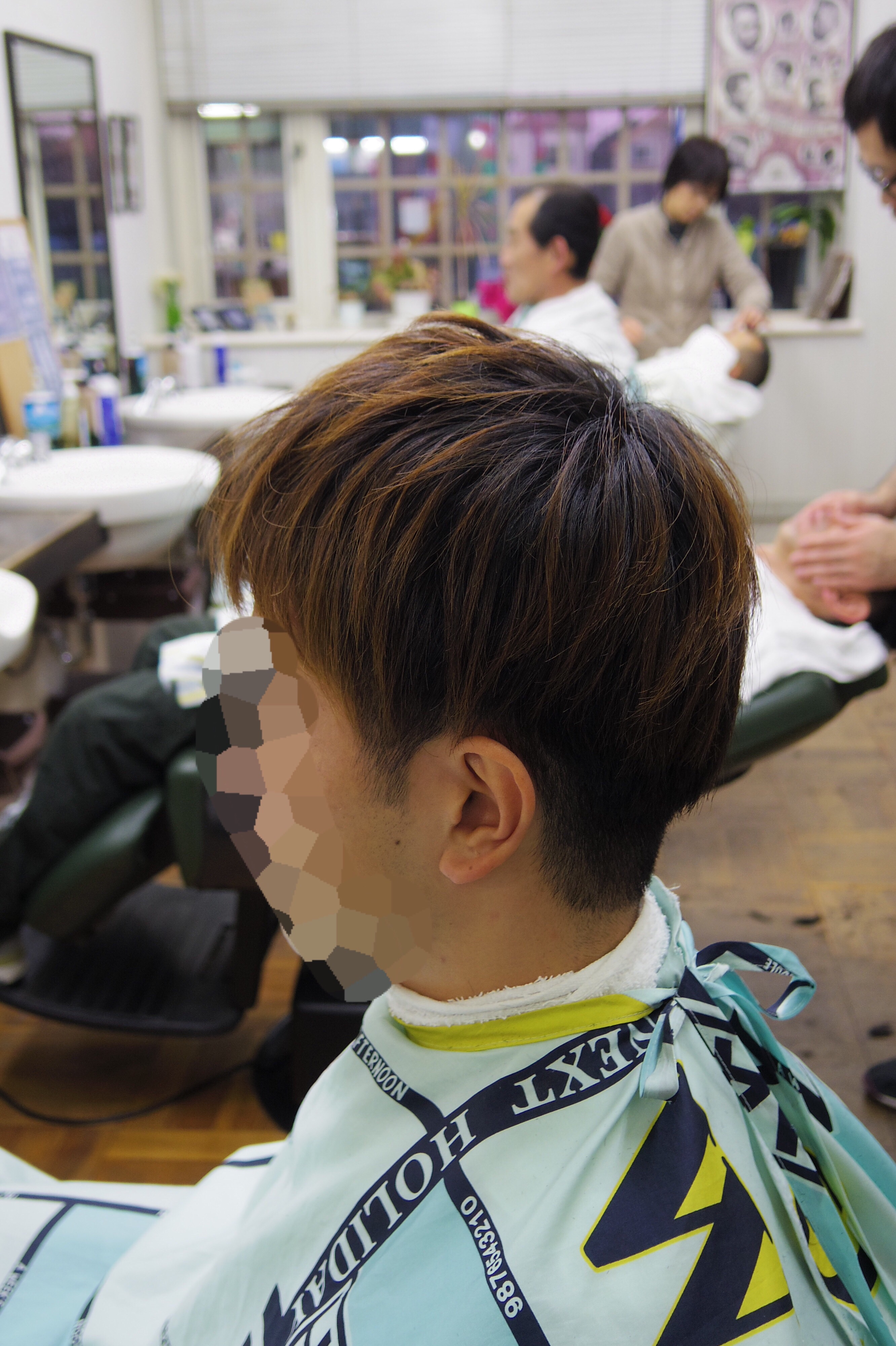 【髪型】くせ毛ツーブロックメンズショート【メンズカットメンズヘア】 府中調布のBARBER「フェードカット、短髪、メンズショートが得意