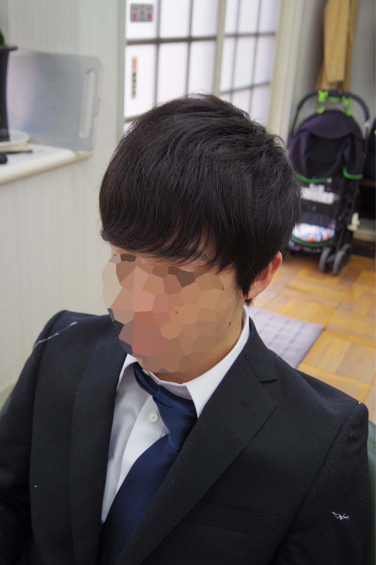 メンズカットメンズヘア 就活ヘアの長めってこれくらい 府中調布のbarber 短髪 メンズショートが得意 Tashiro Mix Hair 武蔵野台白糸台