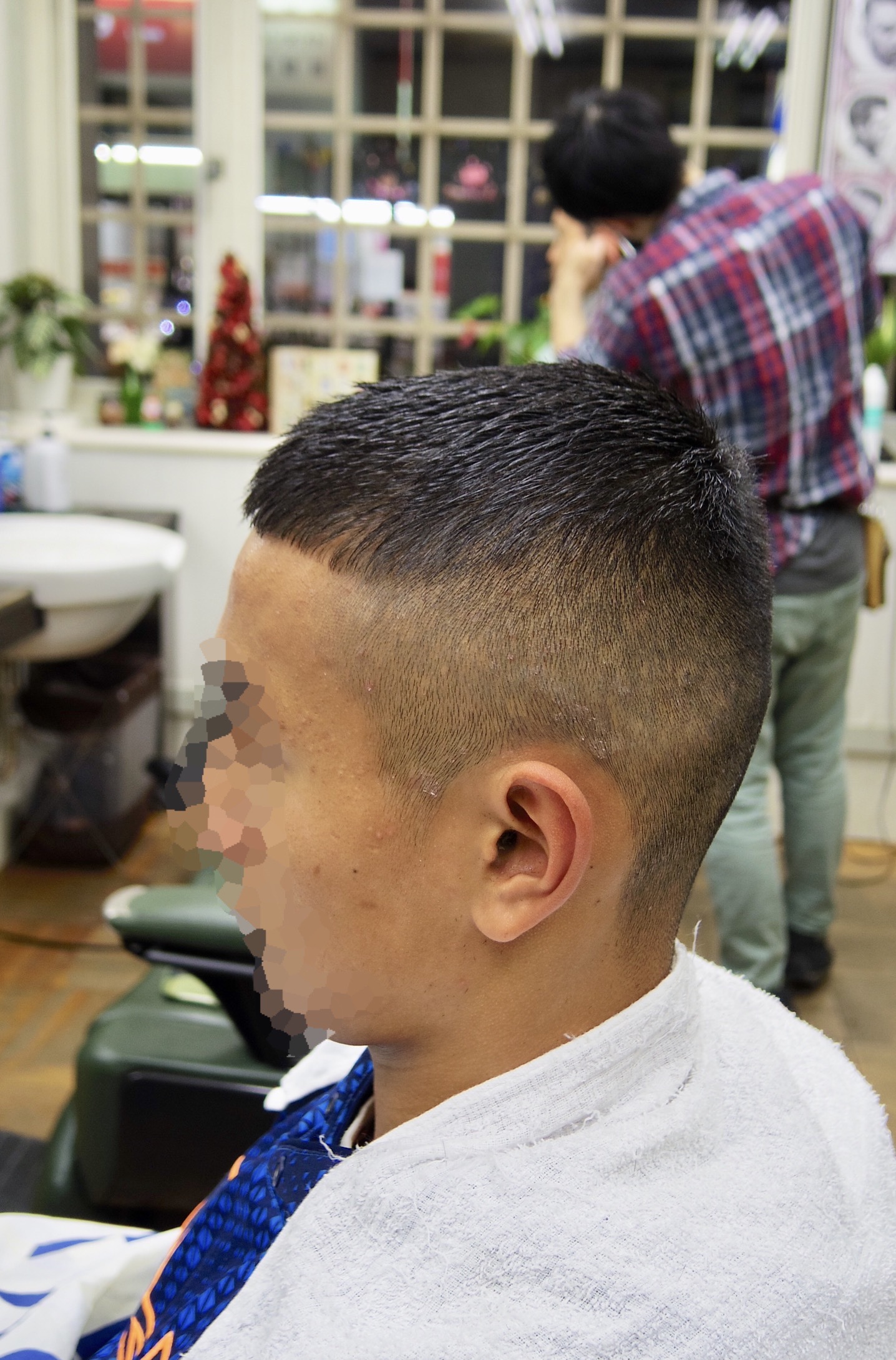 ビフォーアフター セルフカットのお直しからの クロップヘア 府中調布のbarber 短髪 メンズショートが得意 Tashiro Mix Hair 武蔵野台白糸台