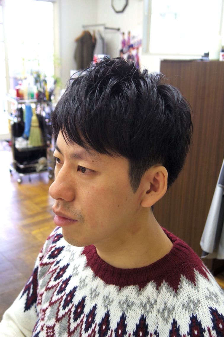 髪型 クールグリースを無造作系に コツはモムこと 府中調布のbarber 短髪 メンズショートが得意 Tashiro Mix Hair 武蔵野台白糸台