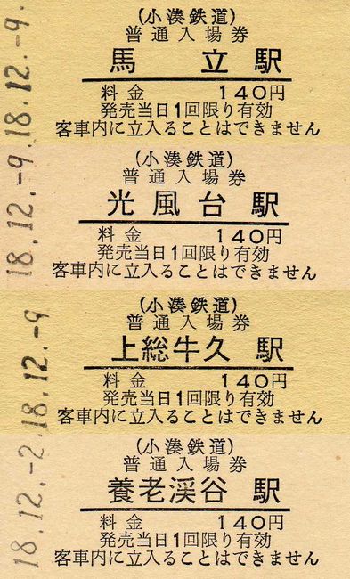 小湊鉄道 1 （硬券入場券） : 叩け！マルス
