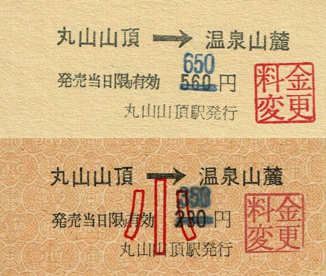 鬼怒川温泉ロープウェイ （硬券と軟券） : 叩け！マルス