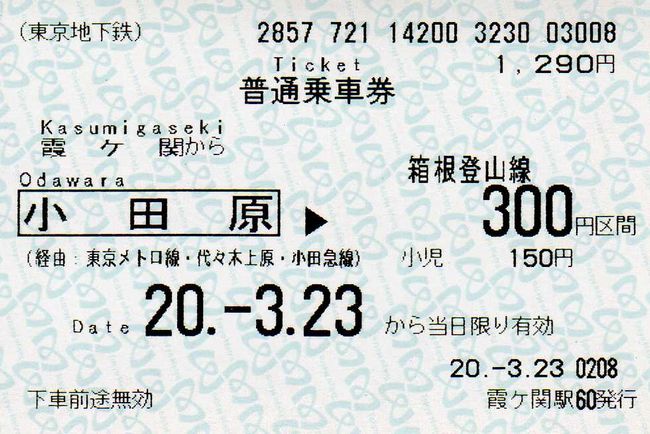 東京メトロ 特急列車に係るきっぷ 2 （特急券券売機発行乗車券