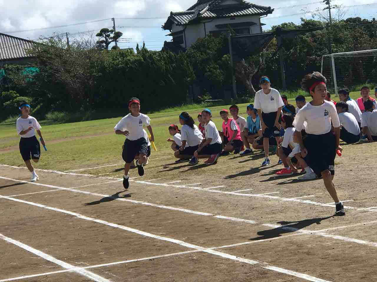 色別対抗リレー練習 ３つのあい