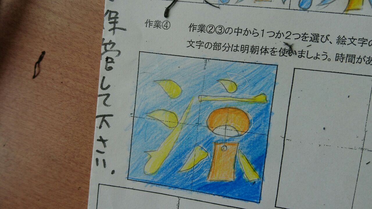 1年美術 ３つのあい