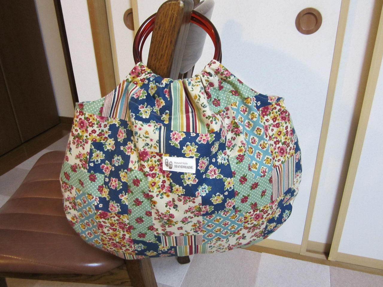 リング持ち手のバッグを作りました 気ままな毎日 花とトイプードルに囲まれた生活