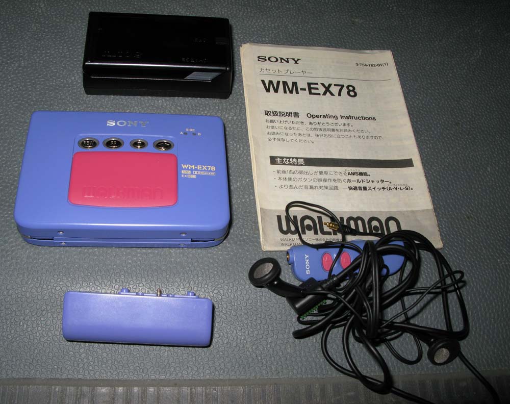 【希少・動作品】 SONY WM-EX78 カセットウォークマン　再生OK SONY WM-EX78 （カセットウォークマン） : フラットバーロードで行こう！