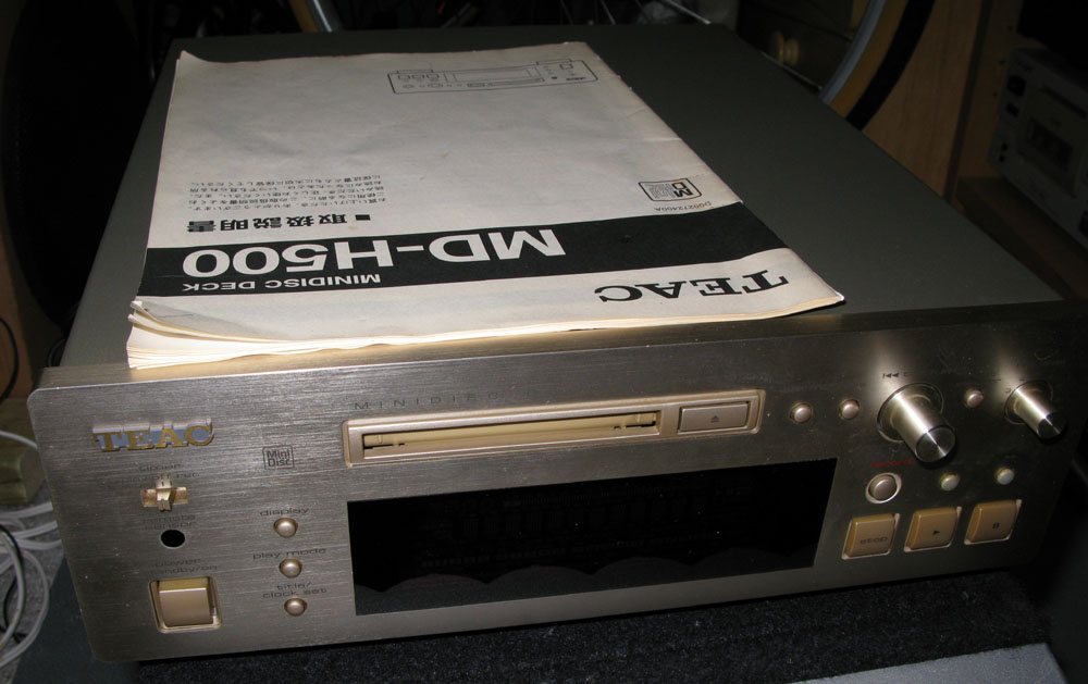 ジャンク扱い　TEAC MD-H500 MDデッキ TEAC MDデッキMD-H500の仕様 ティアック
