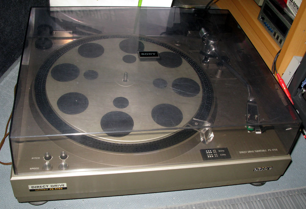 PS-4750 Sony レコードプレイヤー Dドライブ マニュアル 動作品 はやかっ