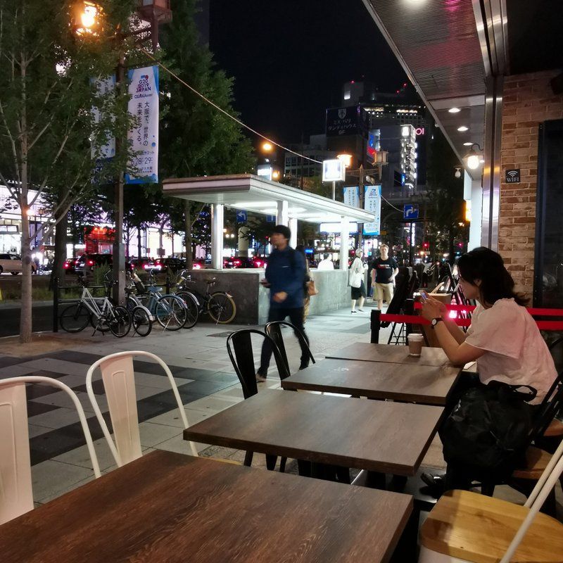大阪難波カフェ巡り 御堂筋沿いにオープンテラスがあるグリーンベリーズコーヒー Greenberry S Coffee Blast Osaka店でひと休み 大阪グルメタクシードライバー