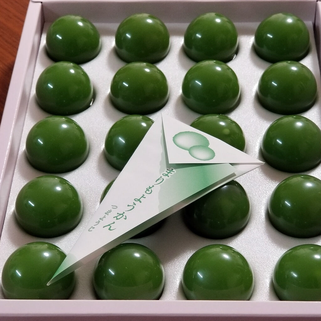 北海道のお土産を食べてみた 阿寒湖温泉まりもようかん 独創的な形の羊羹で手土産にもいいと思う 大阪グルメタクシードライバー