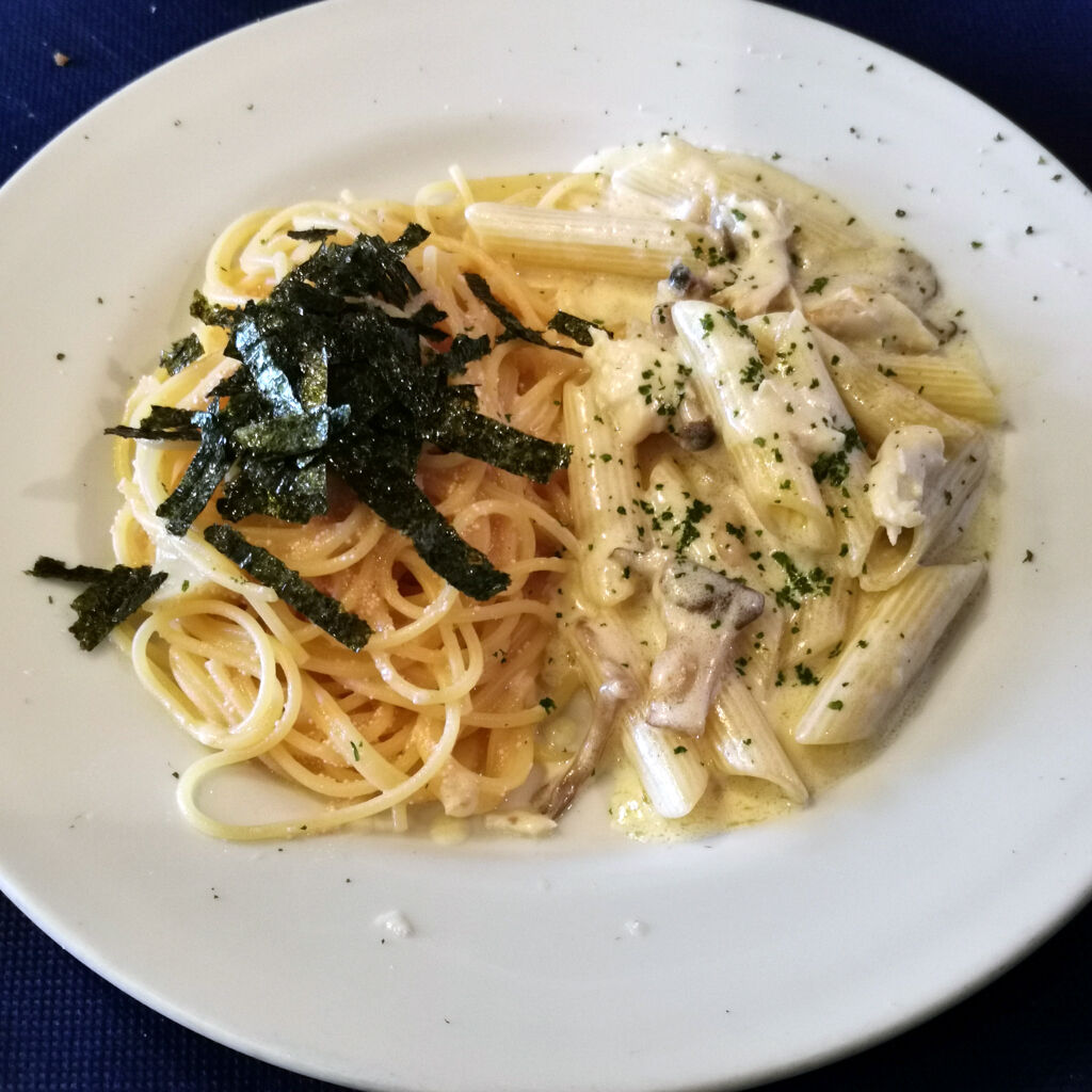 大阪南海難波ランチ食べ歩き 2軒目はイタリアンのオステリアスドウでパスタランチ 1人で2種類選べるナイスなレストラン 大阪グルメタクシードライバー 大阪南海難波ランチ食べ歩き 2軒目はイタリアンのオステリアスドウでパスタランチ 1人で2種類選べるナイスなレストラン 大阪グルメタクシードライバー