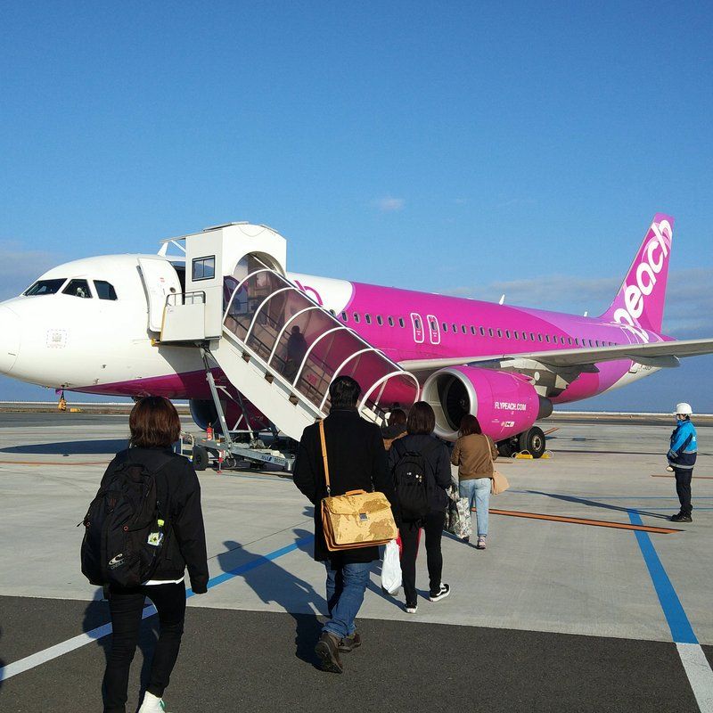 東北出張温泉旅行 往路は8時15分関西空港発のlccピーチmm133便 仙台空港まで片道4 840円 運賃4 400円 手数料440円 大阪グルメタクシードライバー