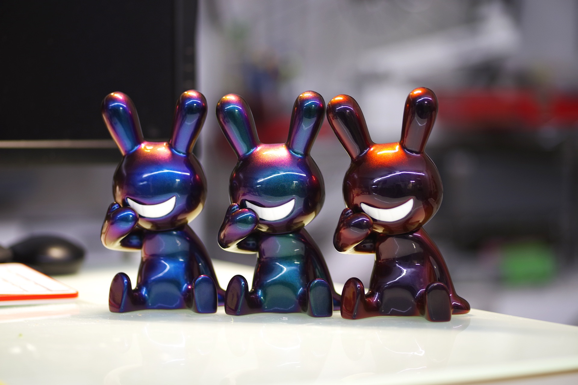 □BIGソフビベースのハンドペイントブラックラビット : にんにき日記