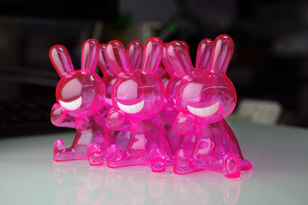 BLACKRABBiT クリアーバージョン　ブラックラビット　初期　蛍光ピンク □透明蛍光ピンク : にんにき日記