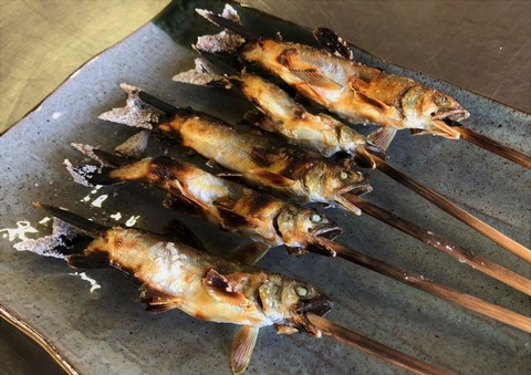 鮎塩焼き