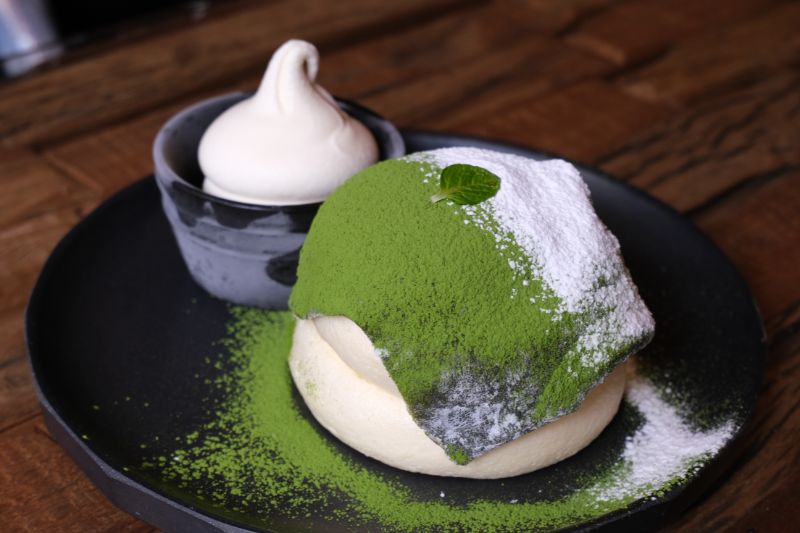 京都 祇園四条】Panel Cafe 京都店 庭園抹茶だいふくパンケーキ : パン