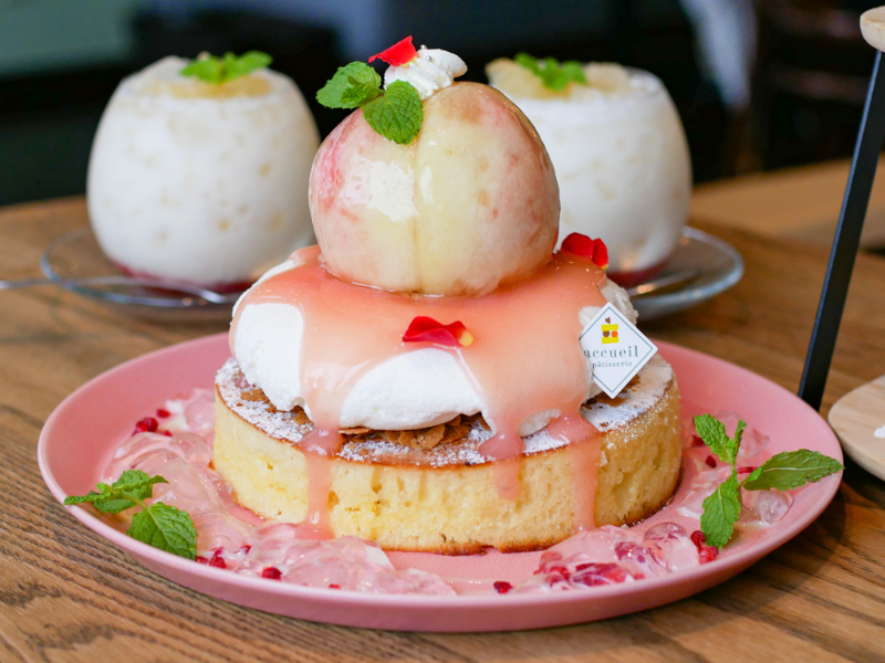 恵比寿 カフェ アクイーユ まるごと桃とクレームダンジュのパンケーキ パンケーキ部 Pancake Club Powered By ライブドアブログ