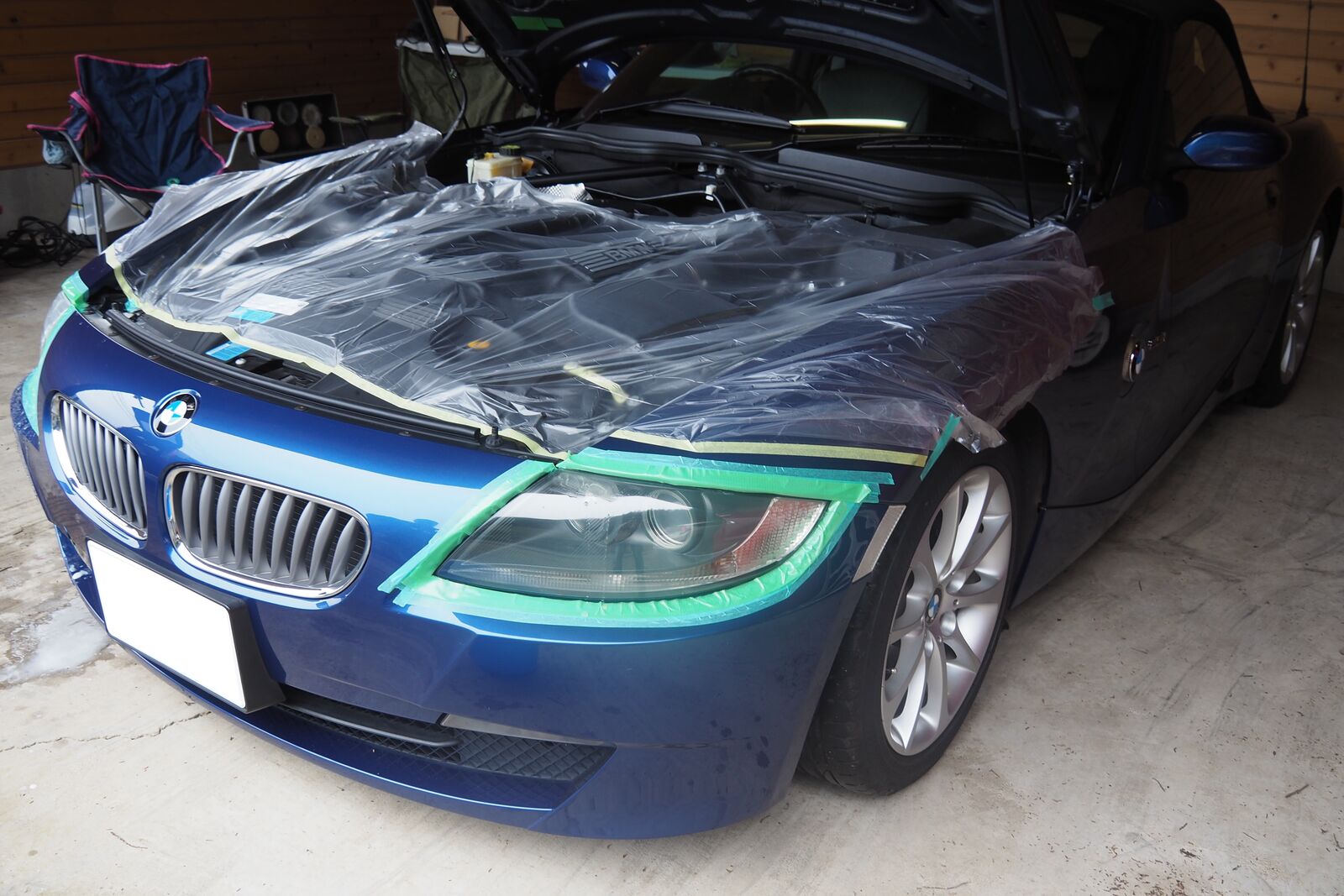 Bmw Z4 ヘッドライト研磨とプロテクションフィルム デントリペアでヘコミ修理 トラストデント栃木宇都宮店 那須大田原店