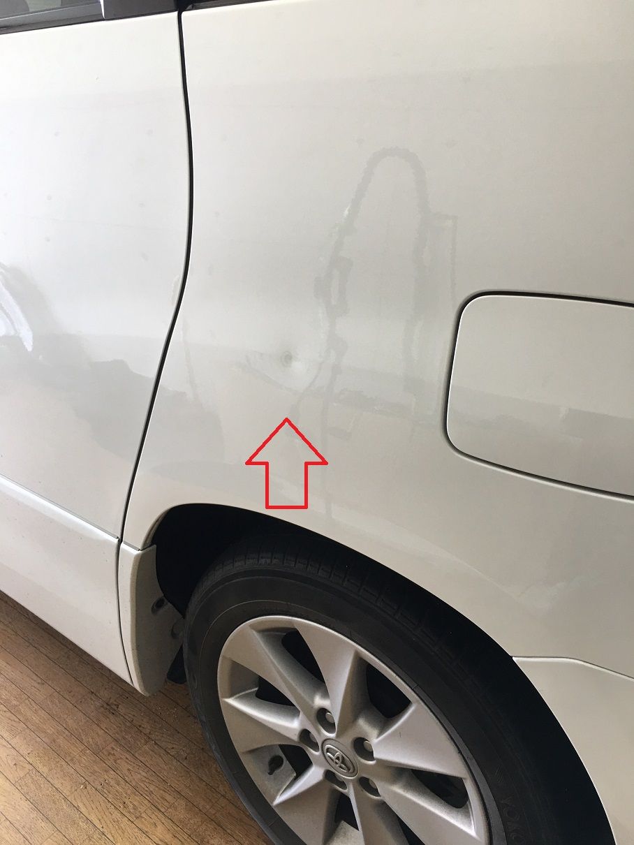 トヨタ アルファード リヤフェンダーのヘコミをデントリペア デントリペアでヘコミ修理 トラストデント栃木宇都宮店 那須大田原店 トヨタ アルファード リヤフェンダーのヘコミをデントリペア デントリペアでヘコミ修理 トラストデント栃木宇都宮店 那須大田原店