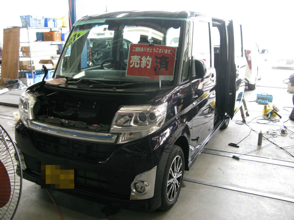 タントカスタム スライドドアのヘコミ修理 中古車 デントリペア専門プロショップ トラストデント山形店 タントカスタム スライドドアのヘコミ修理 中古車 デントリペア専門プロショップ トラストデント山形店