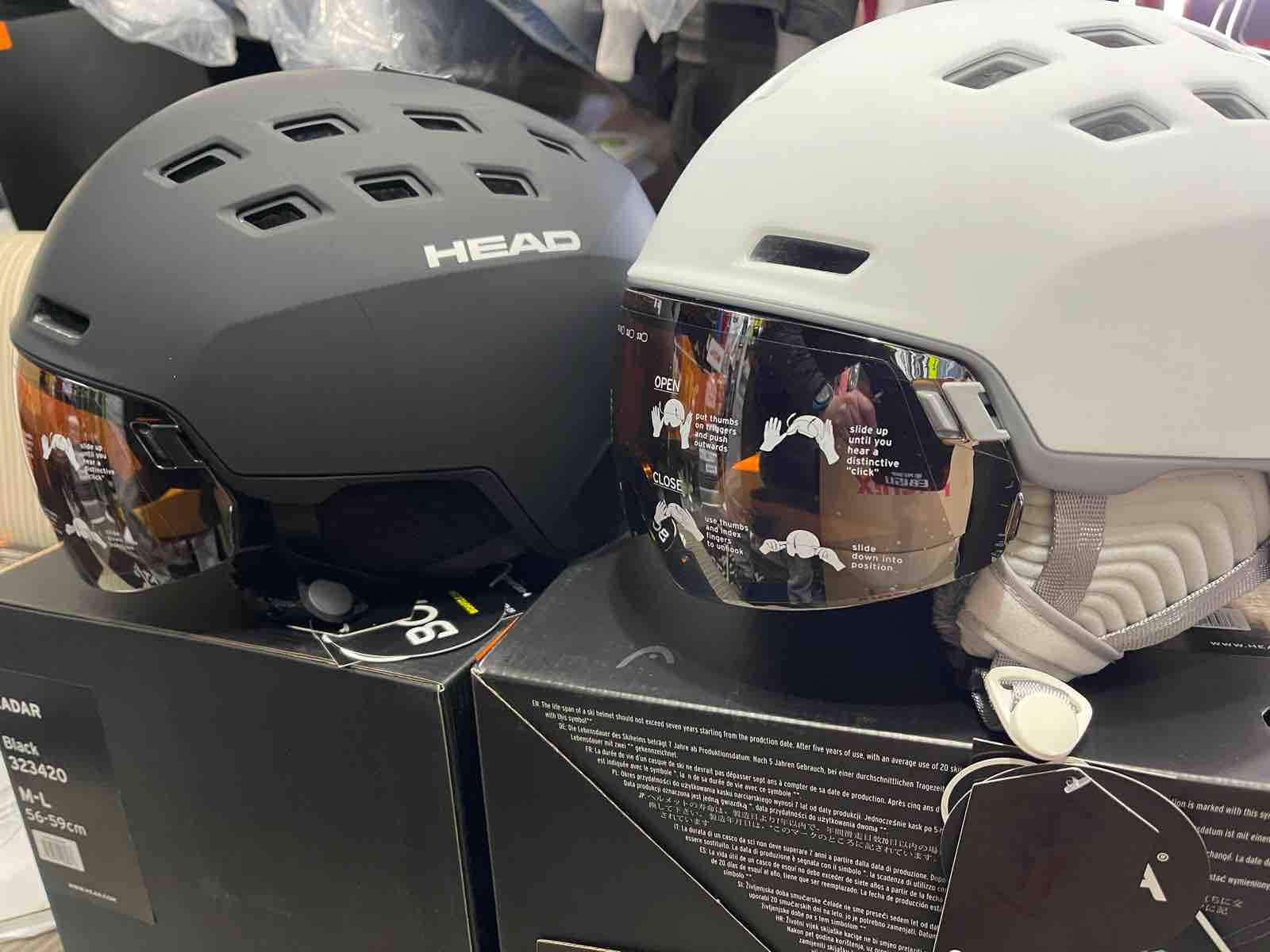 HEAD RADAR グレー ヘルメット バイザー付き