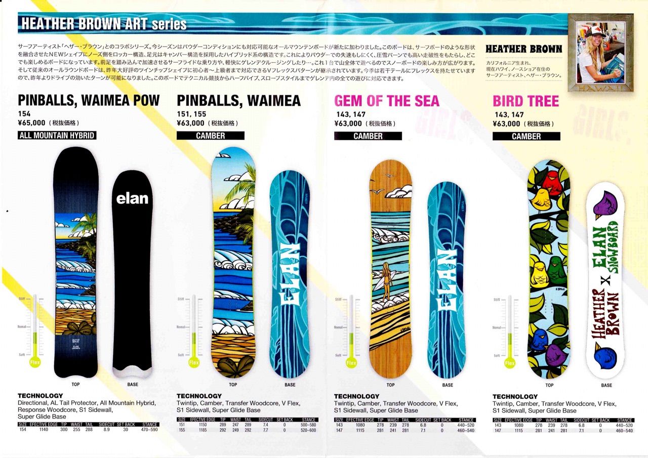 ELAN HEATHER BROWN 154 エラン ヘザーブラウン スノーボード 板