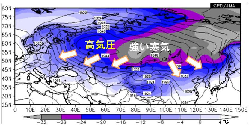 2012年12月のユーラシア大陸の寒波について 気象庁 クラブアルペン情報局