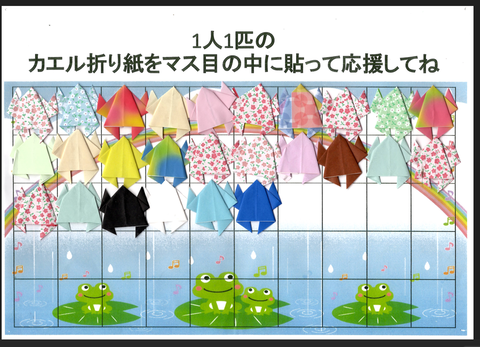 4月29日からカエルの折り紙　2