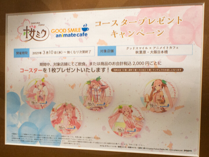 桜ミクカフェ21に行ってきた 自由な色で広げたい 桜ミクカフェ21に行ってきた 自由な色で広げたい