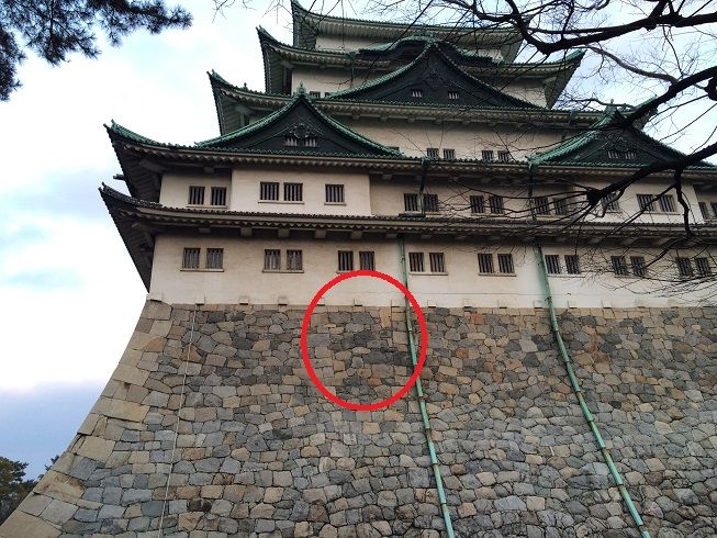 名古屋城天守台の封鎖された通路 総帥の自画自賛