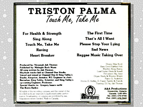 レゲエ One Heart Triston Palma & Japanese Triston Palma 「Touch Me, Take Me」 : つれづれげえ日記
