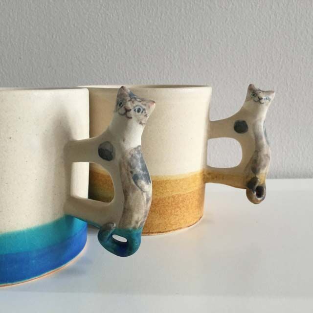 足田メロウ(イラストレーター・陶芸家)の猫マグカップがかわいくてメロメロ