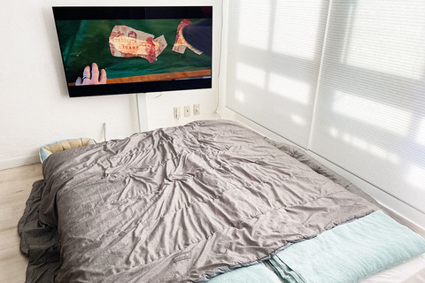 【布団収納】押し入れなしクローゼットなしワンルームの毎日の片付けアイデア