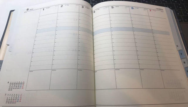 オススメ手帳、スケジュール帳その2：NOLTYアクセス（バーチカルタイプ）