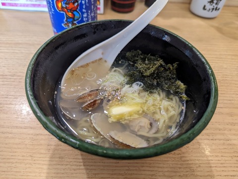 がってん寿司 あさりの旨塩ラーメン