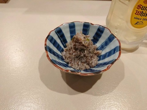 豚そば月や　あみ漬け青唐辛子