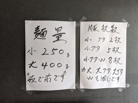 ブタゴリラ 麺量