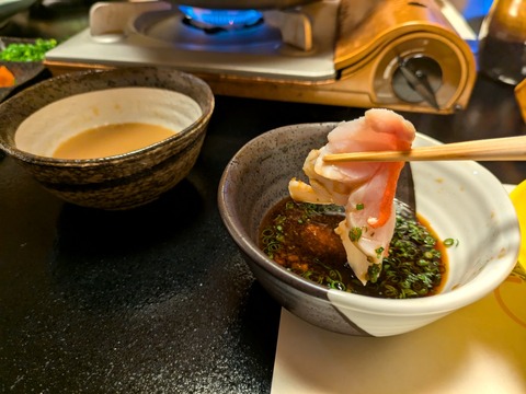 新井旅館　金目鯛しゃぶさしゃぶ