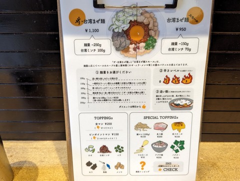 Newtowne Noodles メニュー
