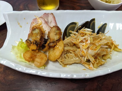 酔来軒 前菜3点盛り