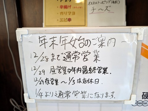 鷹の目 年末年始
