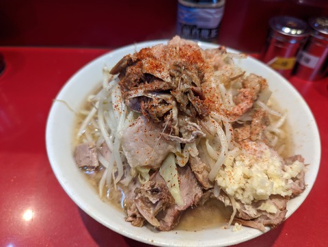 ラーメン二郎西台駅前店 ラーメン半分